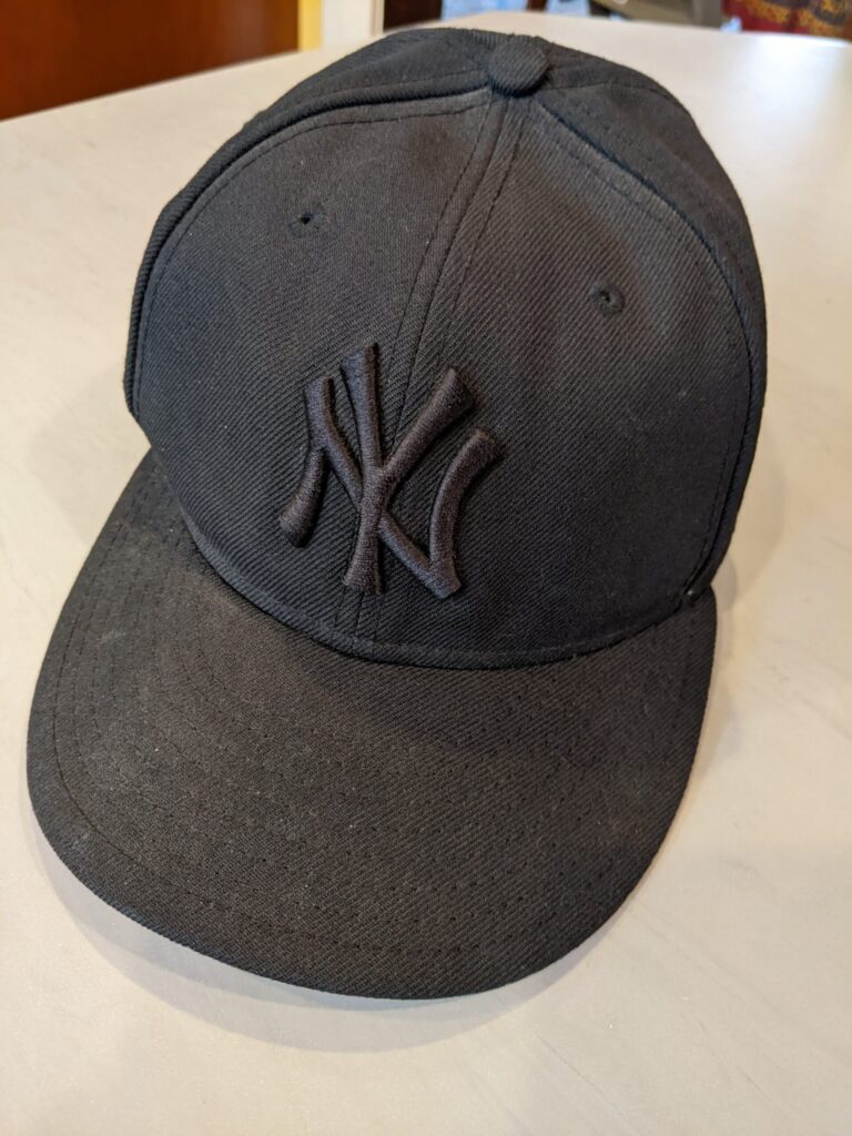 A black vintage Yankees hat, untouched